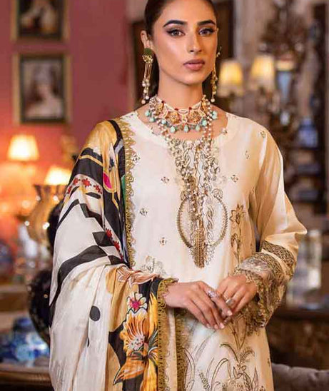 Marjjan Zauq Festive Collection`22 LV#14 (WHITE GROOVE)