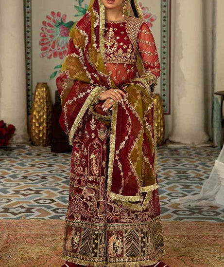 Maryam Hussain Gulaab Wedding Chiffon'22 D#5 (AYNA)