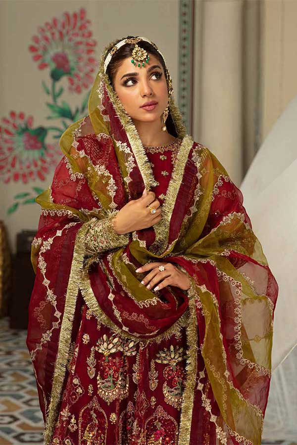 Maryam Hussain Gulaab Wedding Chiffon'22 D#5 (AYNA)