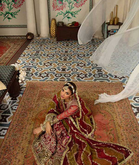 Maryam Hussain Gulaab Wedding Chiffon'22 D#5 (AYNA)