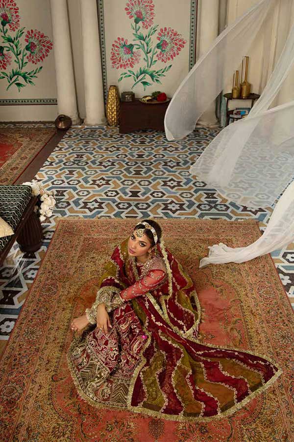 Maryam Hussain Gulaab Wedding Chiffon'22 D#5 (AYNA)