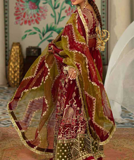 Maryam Hussain Gulaab Wedding Chiffon'22 D#5 (AYNA)