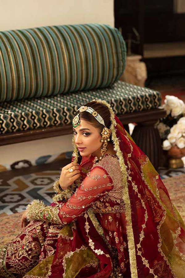 Maryam Hussain Gulaab Wedding Chiffon'22 D#5 (AYNA)