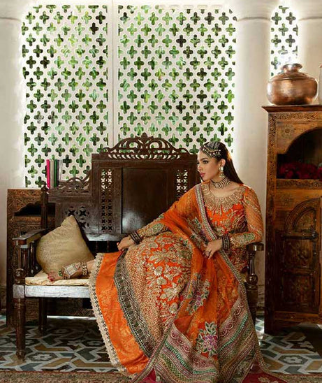 Maryam Hussain Gulaab Wedding Chiffon'22 D#2 (KESAR)