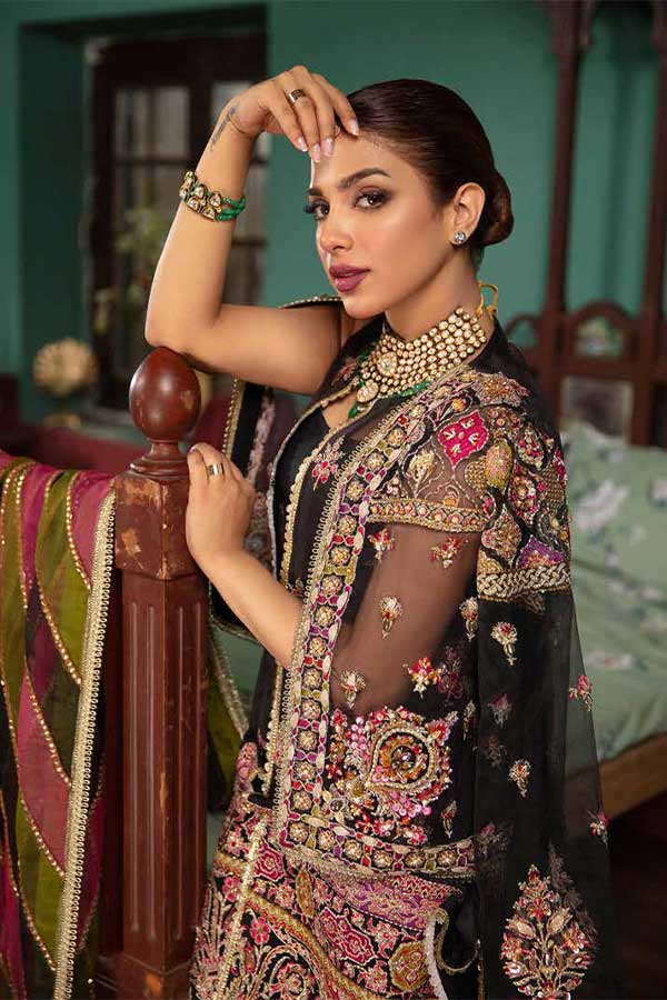 Maryam Hussain Gulaab Wedding Chiffon'22 D#8 (MEERAS)