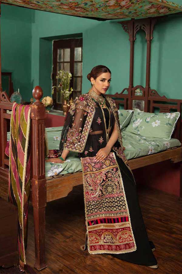 Maryam Hussain Gulaab Wedding Chiffon'22 D#8 (MEERAS)