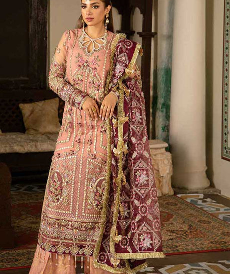 Maryam Hussain Gulaab Wedding Chiffon'22 D#4 (MEHR)