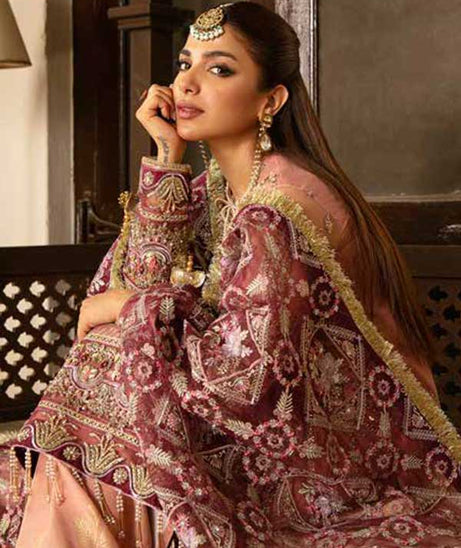 Maryam Hussain Gulaab Wedding Chiffon'22 D#4 (MEHR)