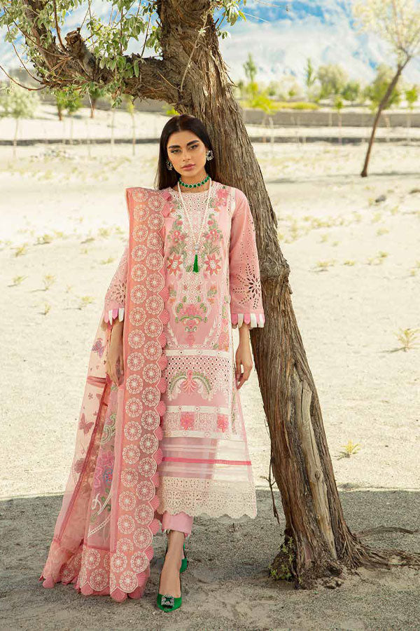 Maryam Hussain Luxury Lawn`23 Vol-2 D#03 (PEACHES)