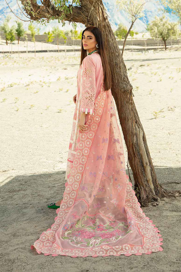 Maryam Hussain Luxury Lawn`23 Vol-2 D#03 (PEACHES)