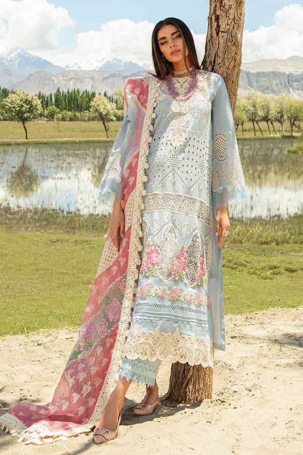 Maryam Hussain Luxury Lawn`23 Vol-2 D#05 (ICE BLOOM)