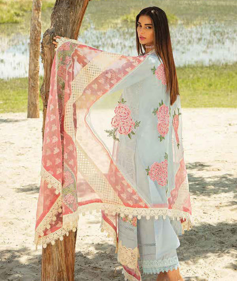 Maryam Hussain Luxury Lawn`23 Vol-2 D#05 (ICE BLOOM)