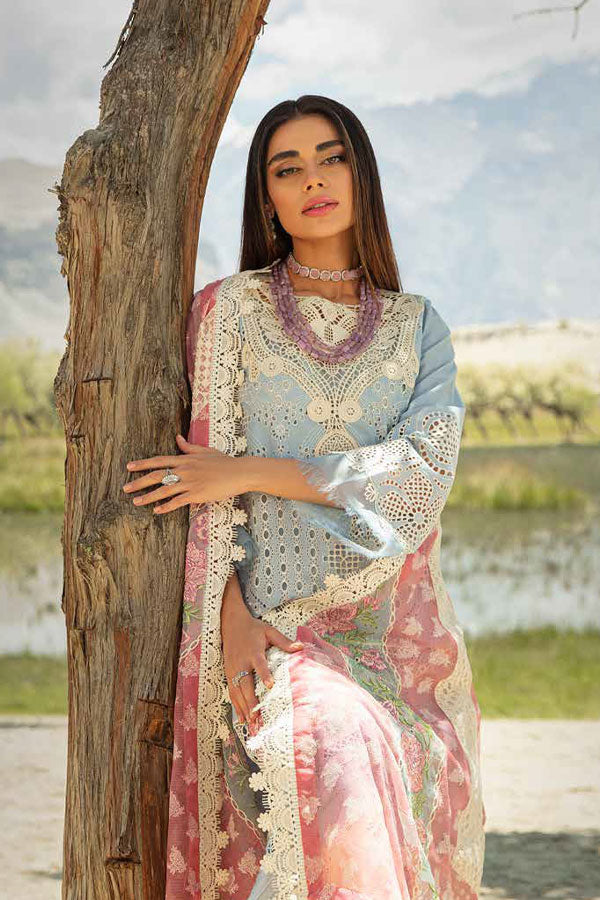 Maryam Hussain Luxury Lawn`23 Vol-2 D#05 (ICE BLOOM)