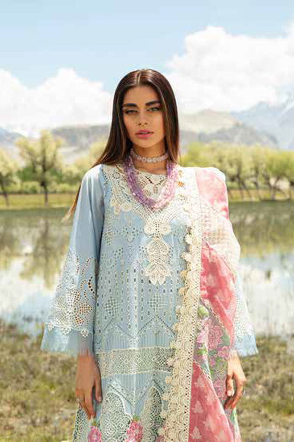 Maryam Hussain Luxury Lawn`23 Vol-2 D#05 (ICE BLOOM)