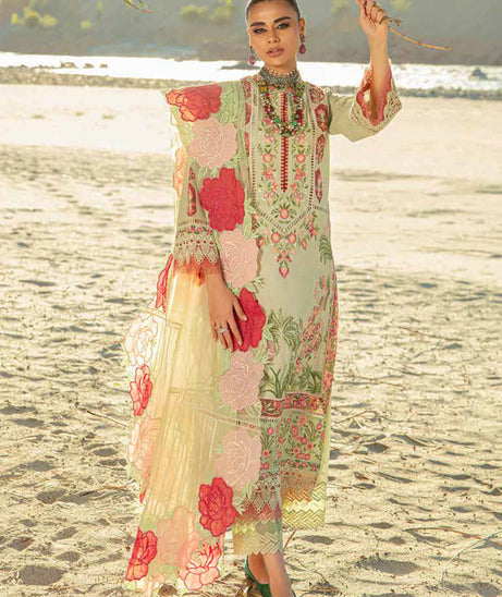 Maryam Hussain Luxury Lawn`23 Vol-2 D#07 (ROSES)