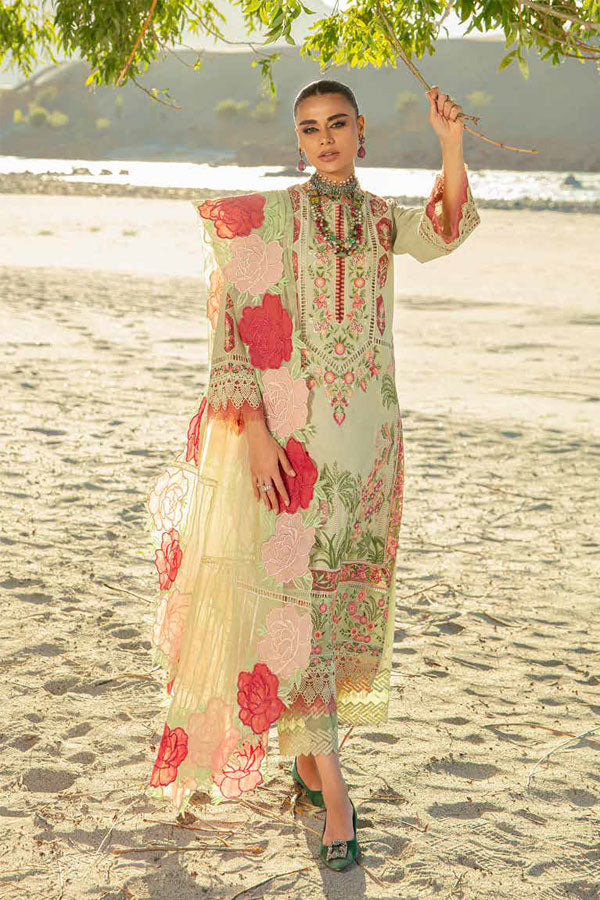 Maryam Hussain Luxury Lawn`23 Vol-2 D#07 (ROSES)