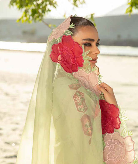 Maryam Hussain Luxury Lawn`23 Vol-2 D#07 (ROSES)