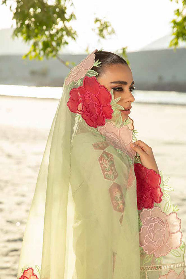 Maryam Hussain Luxury Lawn`23 Vol-2 D#07 (ROSES)