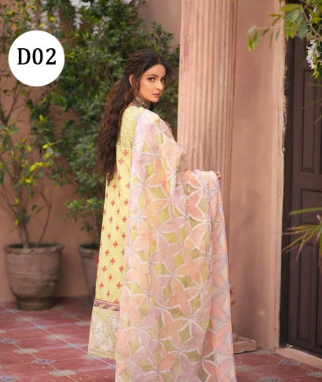 Maryam hussain Luxury Festive Lawn`21D#02-Meena