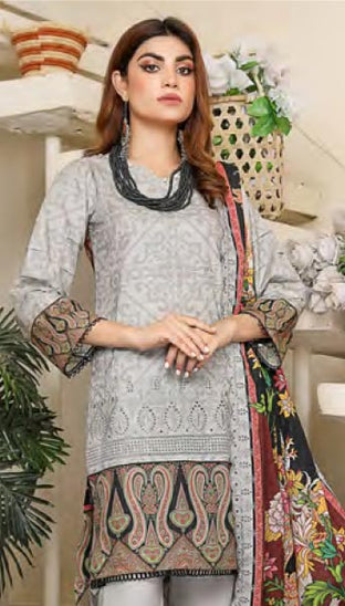 Mashal D/Print Slub Khaddar'21 D#3 Vol-2