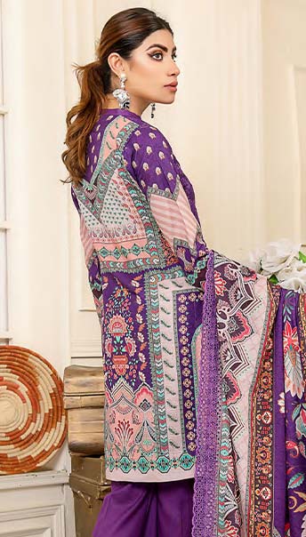 Mashal D/Print Slub Khaddar'21 D#8 Vol-2