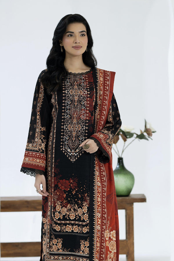 Maya Slub Luxe Khaddar`25 D#1 (Brown)