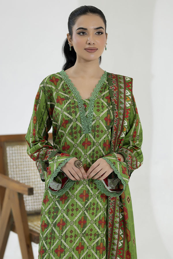 Maya Slub Luxe Khaddar`25 D#1 (L Green)