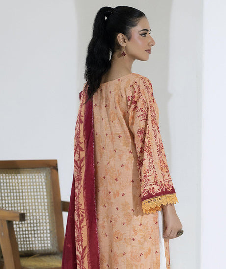 Maya Slub Luxe Khaddar`25 D#1 (Peach)