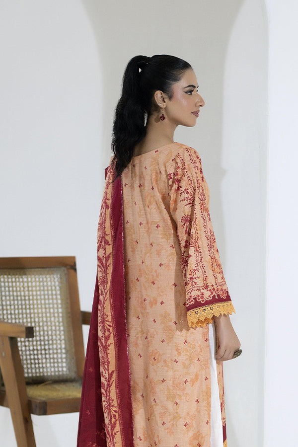 Maya Slub Luxe Khaddar`25 D#1 (Peach)