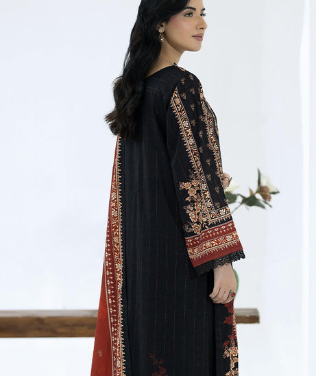 Maya Slub Luxe Khaddar`25 D#1 (Brown)