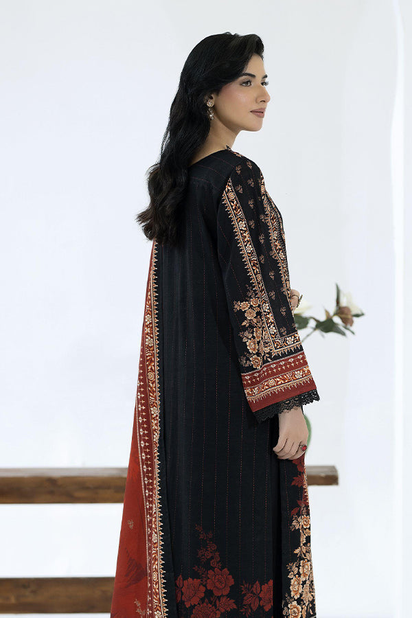 Maya Slub Luxe Khaddar`25 D#1 (Brown)