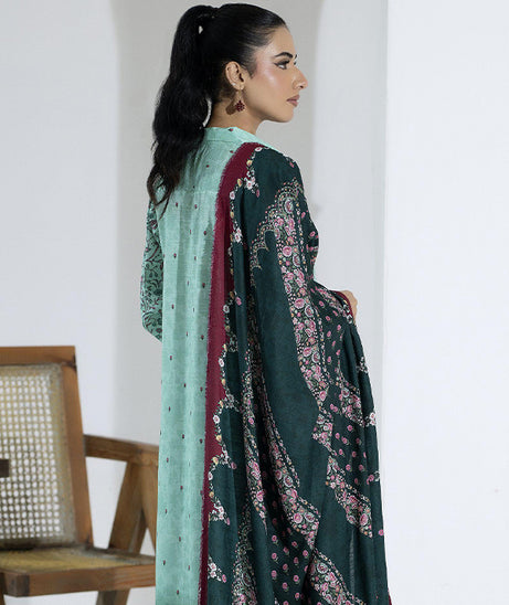 Maya Slub Luxe Khaddar`25 D#1 (Green)