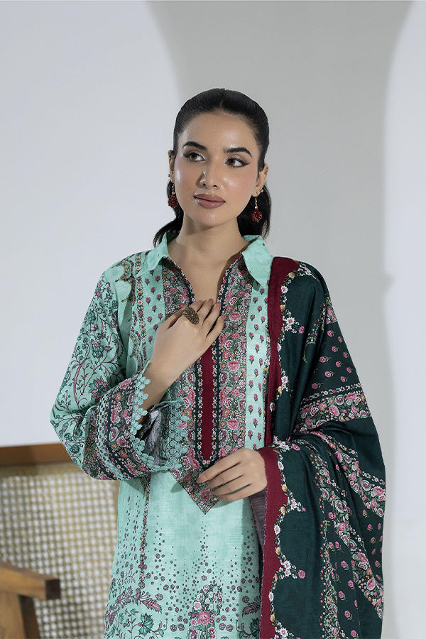 Maya Slub Luxe Khaddar`25 D#1 (Green)