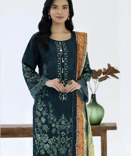 Maya Slub Luxe Khaddar`25 D#1 (M Green)