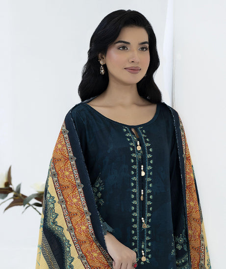 Maya Slub Luxe Khaddar`25 D#1 (M Green)