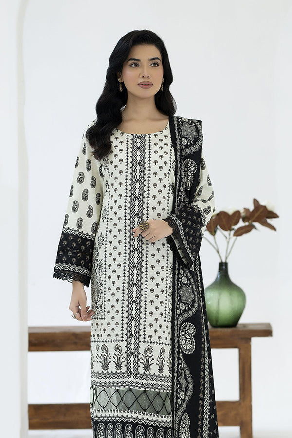 Maya Slub Luxe Khaddar`25 D#1 (Black)