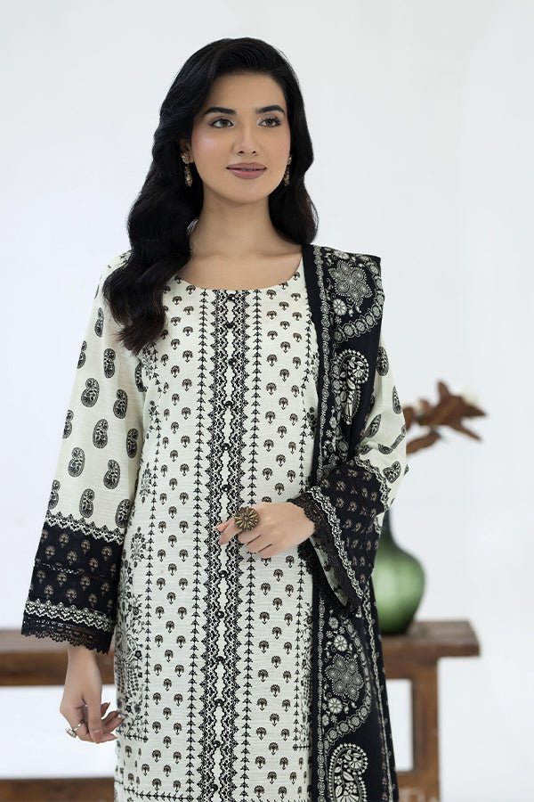 Maya Slub Luxe Khaddar`25 D#1 (Black)