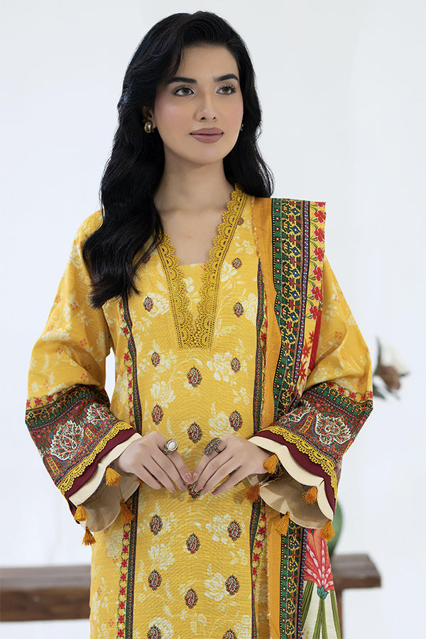 Maya Slub Luxe Khaddar`25 D#1 (Yellow)