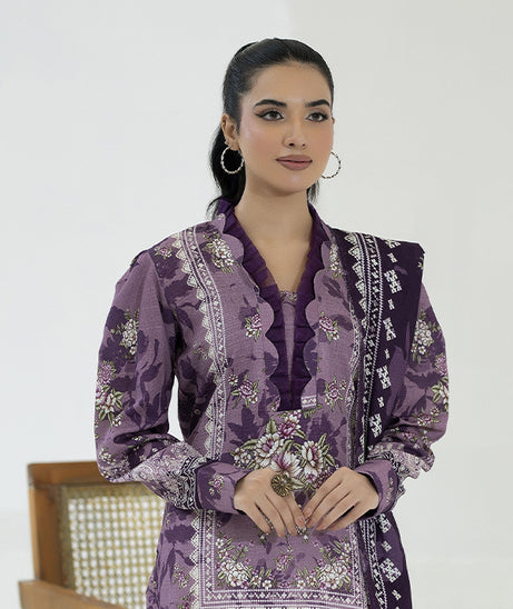 Maya Slub Luxe Khaddar`25 D#1 (T Pink)