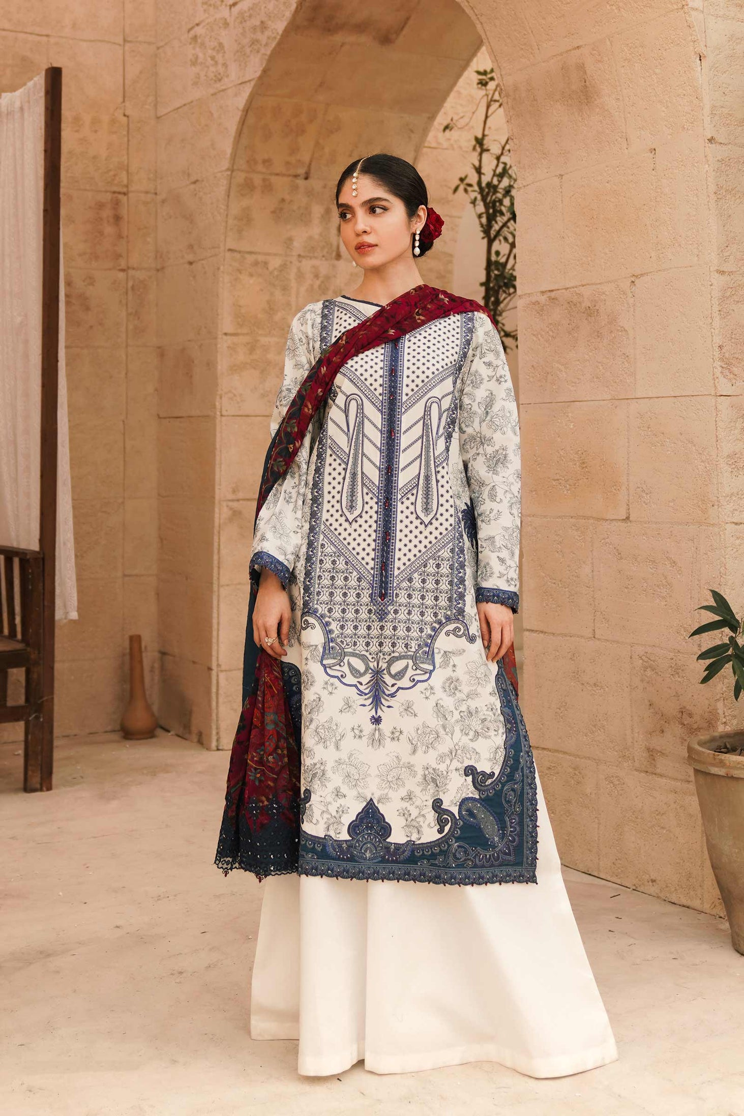 Zara Shahjahan Eid Luxury Lawn`22 D# MEER