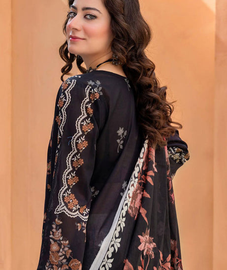 Meeral Bahaar Premium Lawn`26 D#1 (Black)