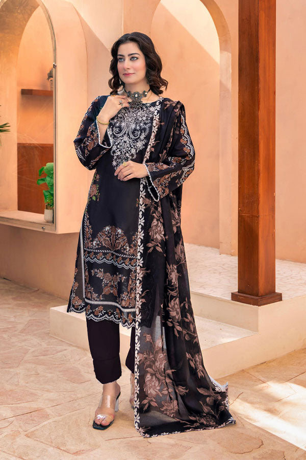 Meeral Bahaar Premium Lawn`26 D#1 (Black)