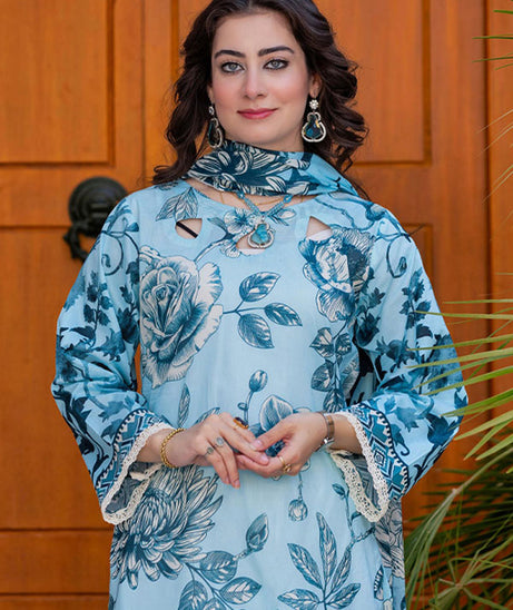 Meeral Bahaar Premium Lawn`26 D#1 (L Ferozi)