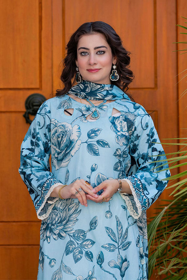 Meeral Bahaar Premium Lawn`26 D#1 (L Ferozi)