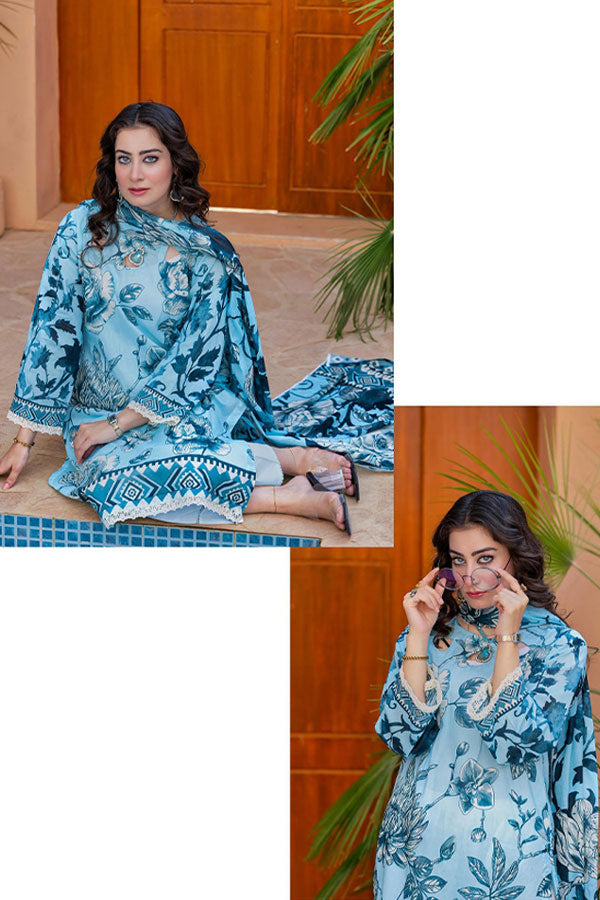 Meeral Bahaar Premium Lawn`26 D#1 (L Ferozi)