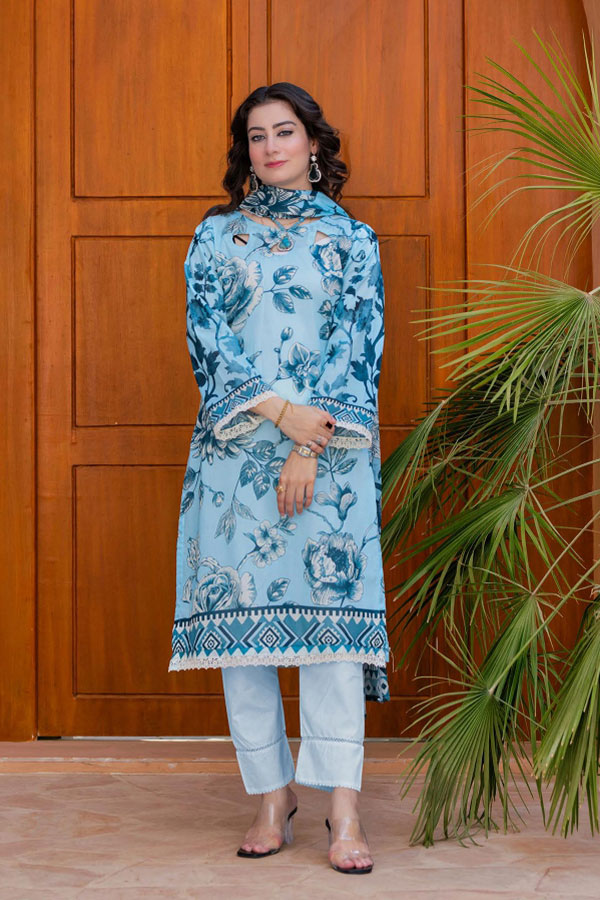 Meeral Bahaar Premium Lawn`26 D#1 (L Ferozi)