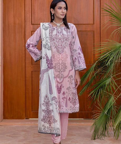 Meeral Bahaar Premium Lawn`26 D#1 (LT Pink)