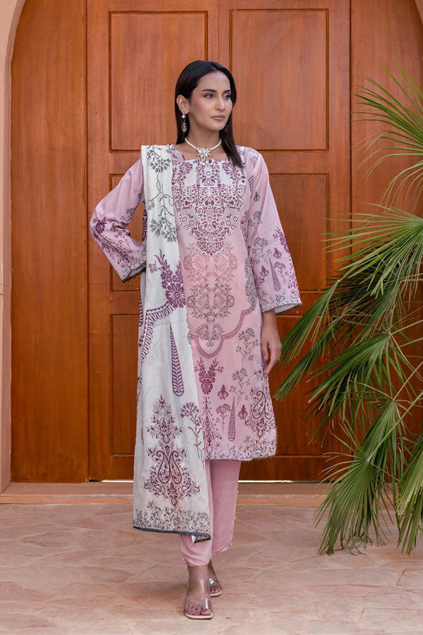 Meeral Bahaar Premium Lawn`26 D#1 (LT Pink)