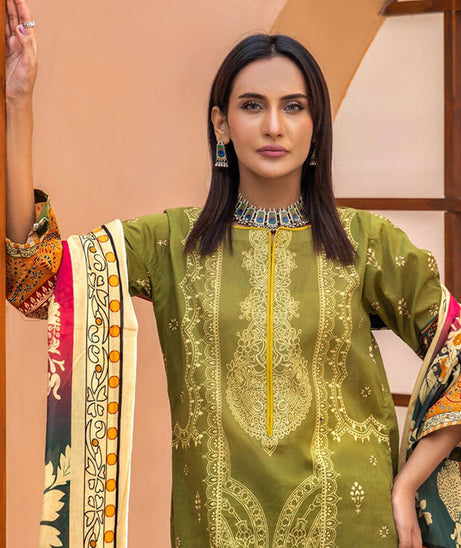 Meeral Bahaar Premium Lawn`26 D#1 (M Green)