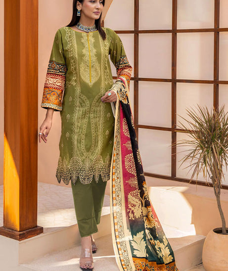 Meeral Bahaar Premium Lawn`26 D#1 (M Green)